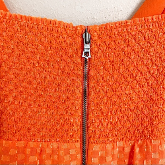 alice + oliva | Minka Tie Front Monarch Orange Tiered Maxi Dress - Picture 13 of 16